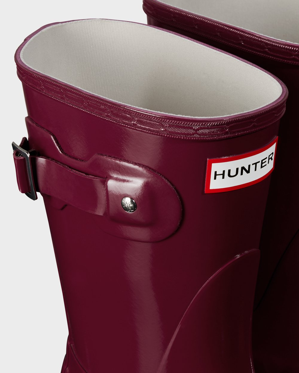 Botas De Cortas Hunter Mujer Original Gloss - Rojas - Argentina 7850GDEMV